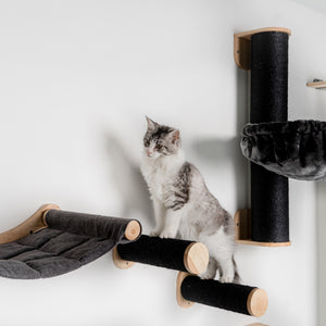 Muro Escalada Para Gatos - Set de Postes Sisal (Blackline)